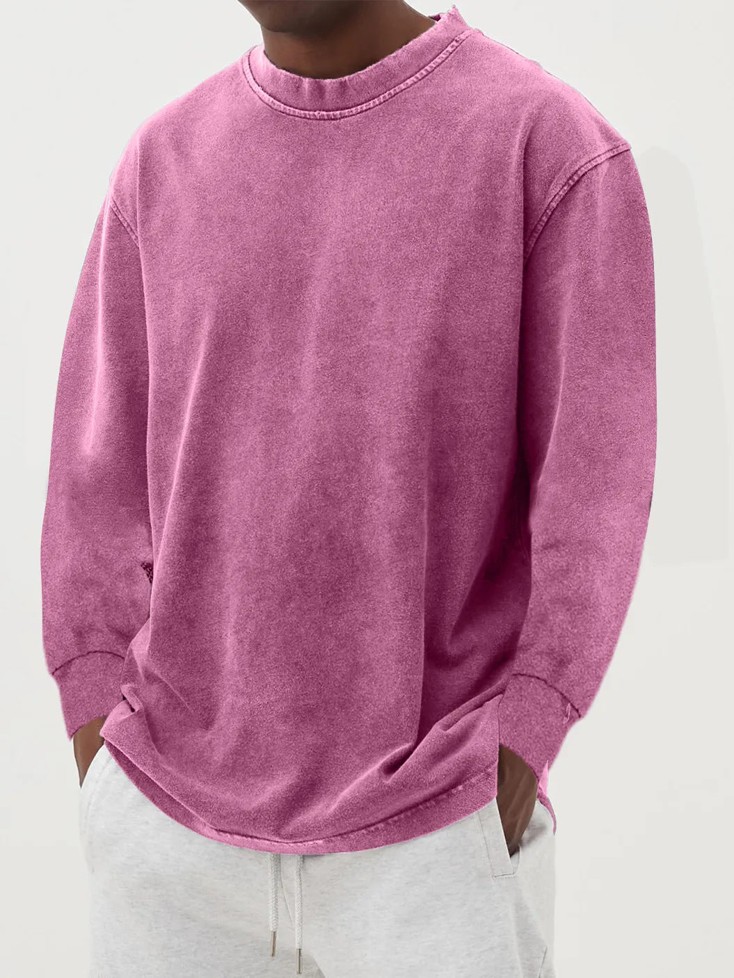 Relaxed fit men's oversized sweater, perfect for laid-back everyday comfort and style.