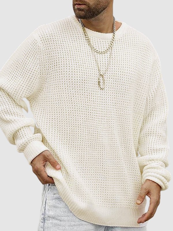 Men's oversized crew neck sweater, relaxed fit. Perfect for casual comfort and everyday style.