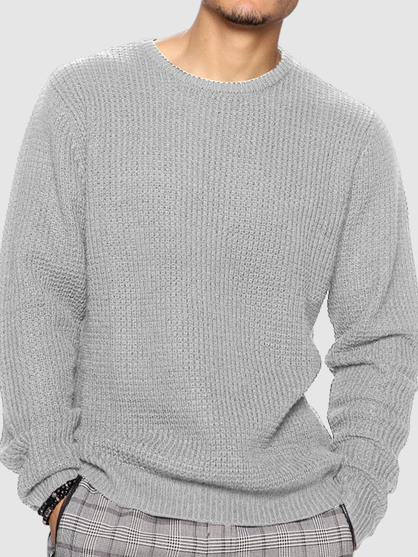 Men's oversized crew neck sweater with drop shoulder. Relaxed fit, long sleeve, stylish & comfy.
