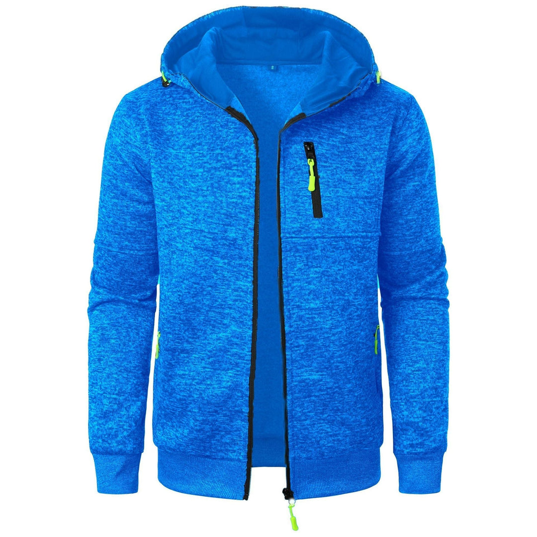 Men's comfortable patterned zip hoodie, a versatile piece for everyday fashion.