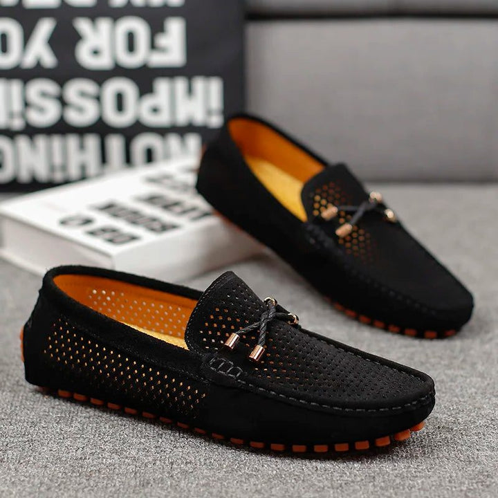 Versatile men's perforated casual loafers, excellent for daily wear and relaxed outings.