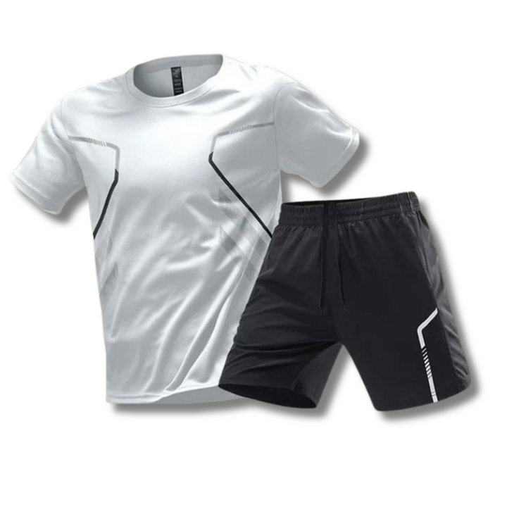 Lightweight, breathable men's two-piece activewear set, perfect for casual active wear or intense gym.