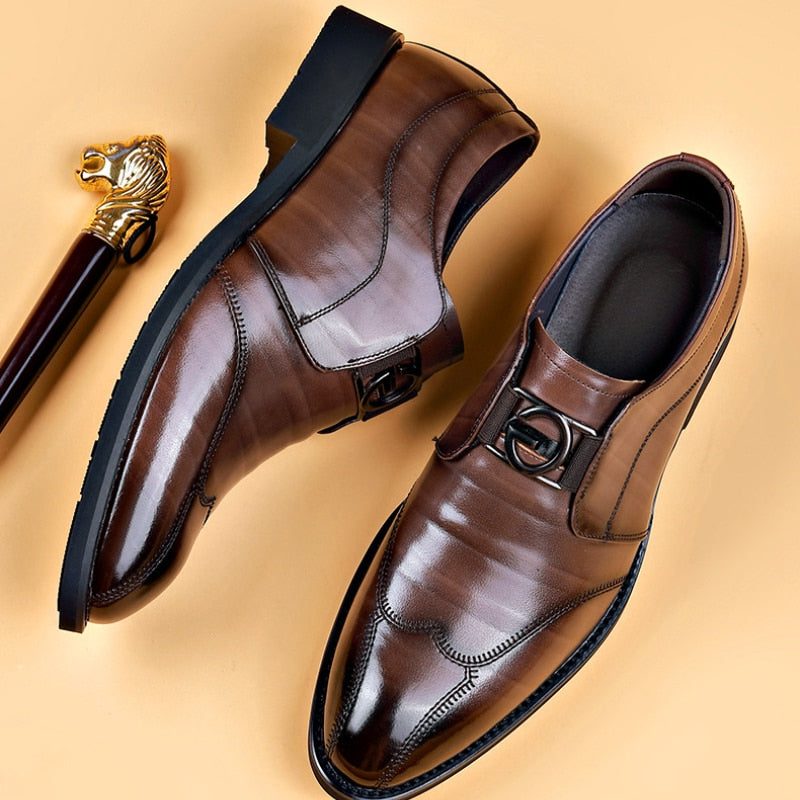Formal men's monk strap dress shoes, perfect for office, weddings, and special events.