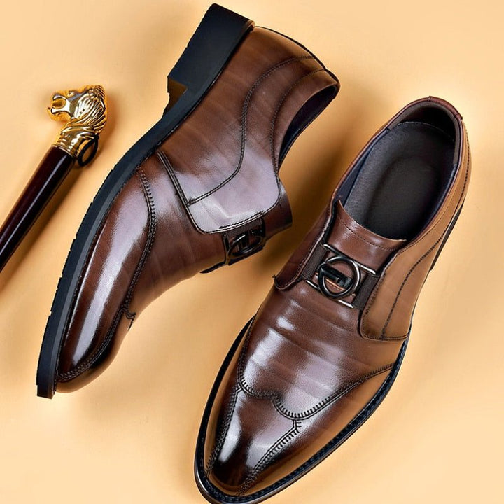 Formal men's monk strap dress shoes, perfect for office, weddings, and special events.