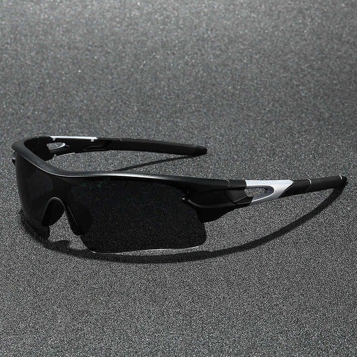 Lightweight men's sport sunglasses, polarized for comfort during active running & cycling.