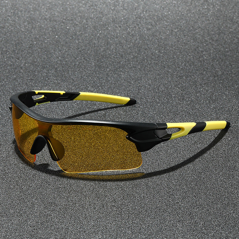 UV protective men's sports sunglasses, polarized for clear vision during running, cycling & fishing.