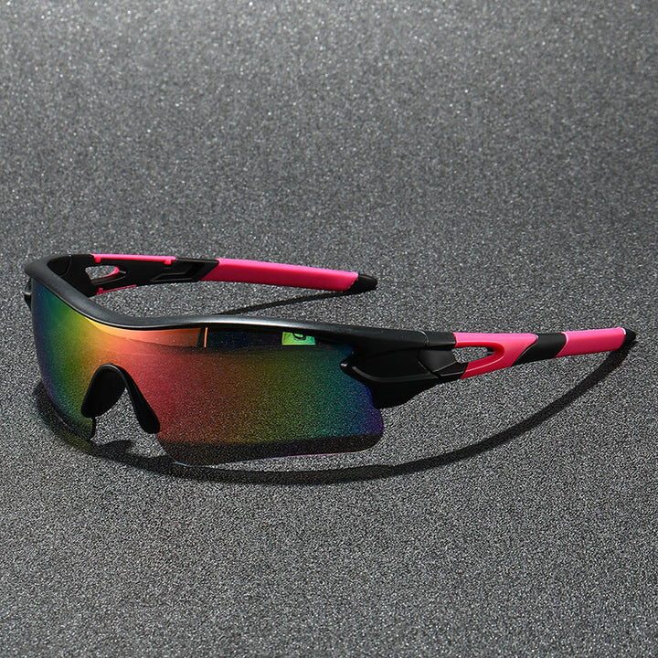 Men's athletic polarized sunglasses for outdoor activities, offering UV protection.