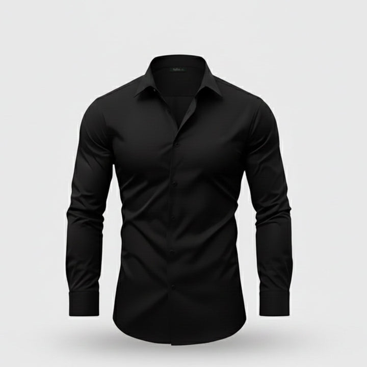 Stylish men's long-sleeve button-down shirt. Achieve a polished, comfortable, and versatile business casual look.