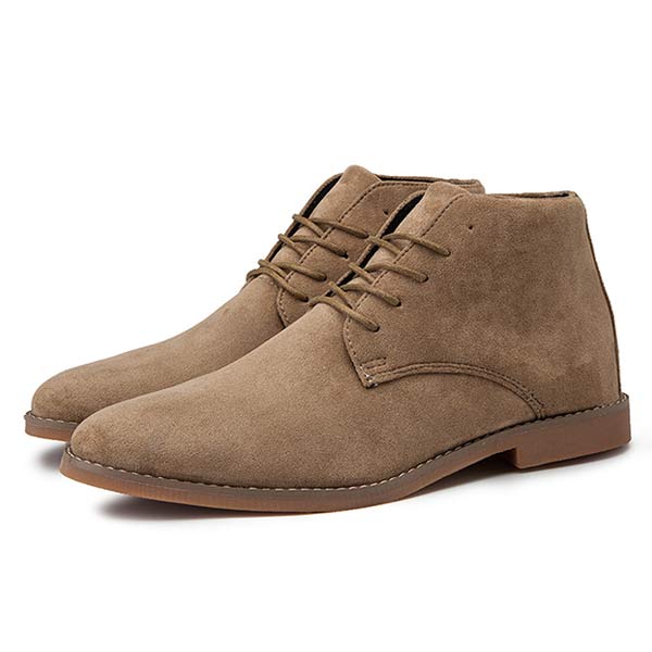 Durable lace-up men's ankle boots, perfect for versatile fall and winter wear.