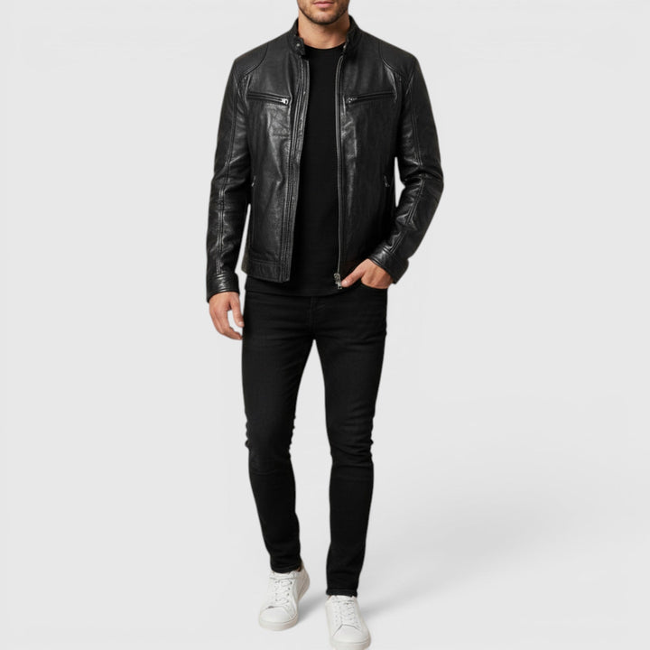 Comfortable men's classic fit zip jacket, premium design for timeless everyday wear.