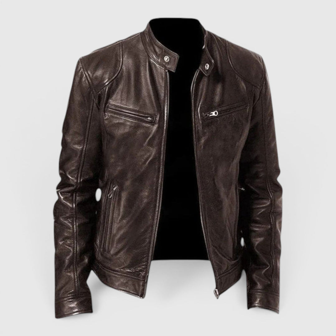 Premium men's classic fit zip jacket, durable and stylish for everyday winter & fall fashion.