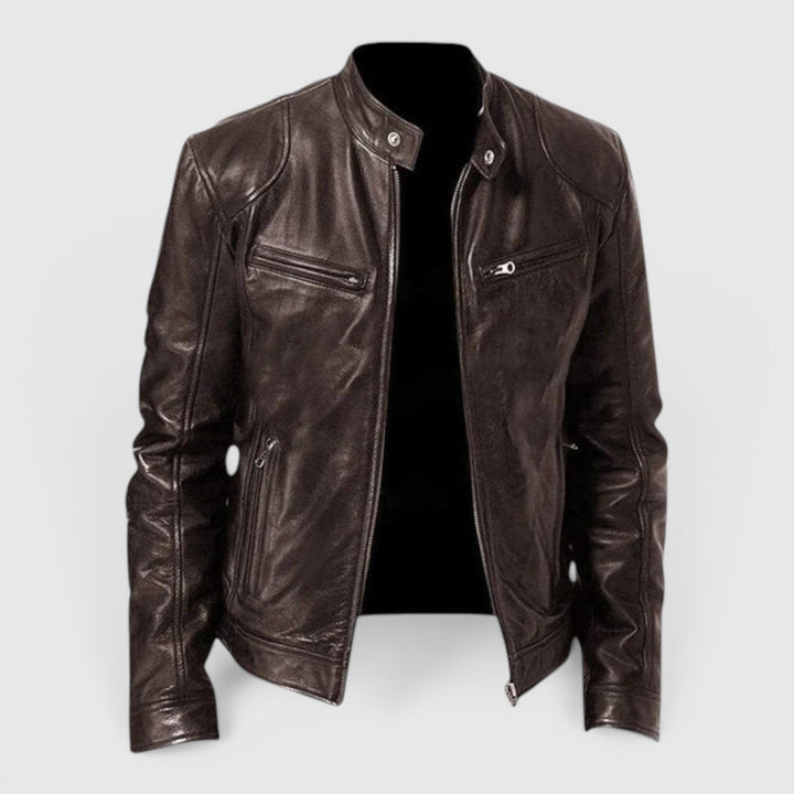 Premium men's classic fit zip jacket, durable and stylish for everyday winter & fall fashion.