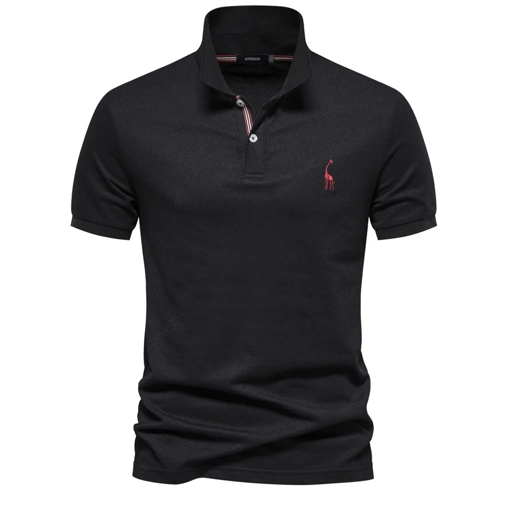 Regular fit men's premium cotton polo shirt, perfect for casual summer wear and comfort.