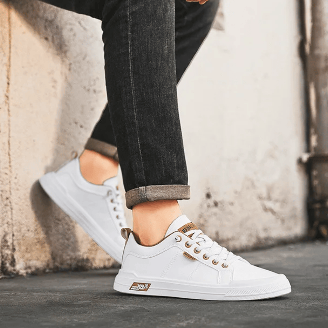 Versatile men's everyday walking shoes. Premium comfortable low-top trainers for casual style & athletic leisure.