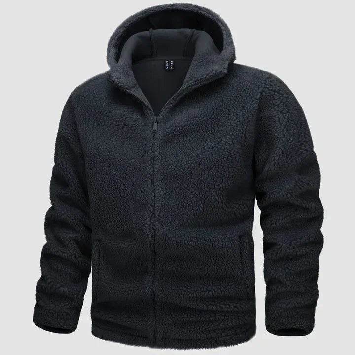Men's premium luxury black jacket offering modern style and all-day comfort.