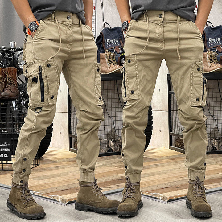 Men's premium multi-pocket cargo trousers, ideal for casual wear, workwear, or outdoor utility. Comfortable & stylish.