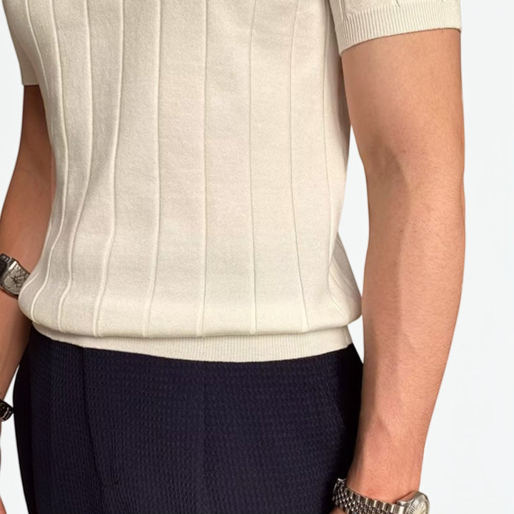 High-quality men's polo shirt for smart casual elegance. A versatile classic top for everyday menswear.