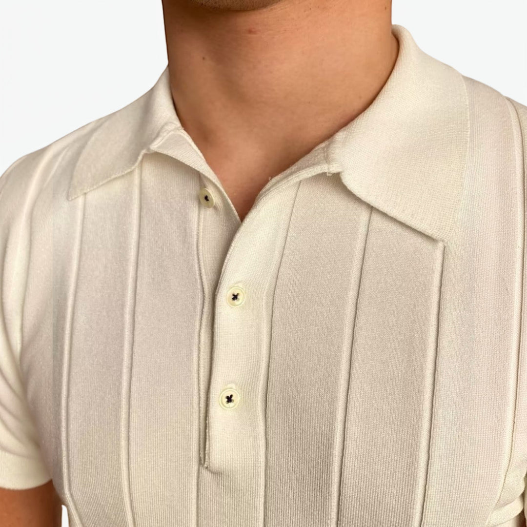Classic men's polo shirt, offering a timeless slim-fit and premium feel for modern smart casual style.