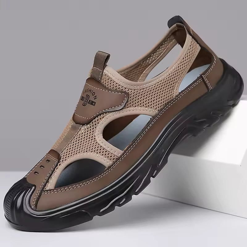 Men's premium slip-on closed-toe sandals for ultimate everyday comfort and modern style.