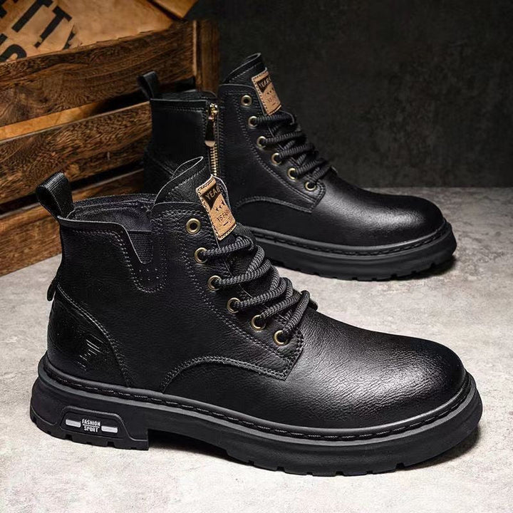 Men's slip-on work boots, comfortable & anti-slip, perfect casual footwear for busy everyday tasks.