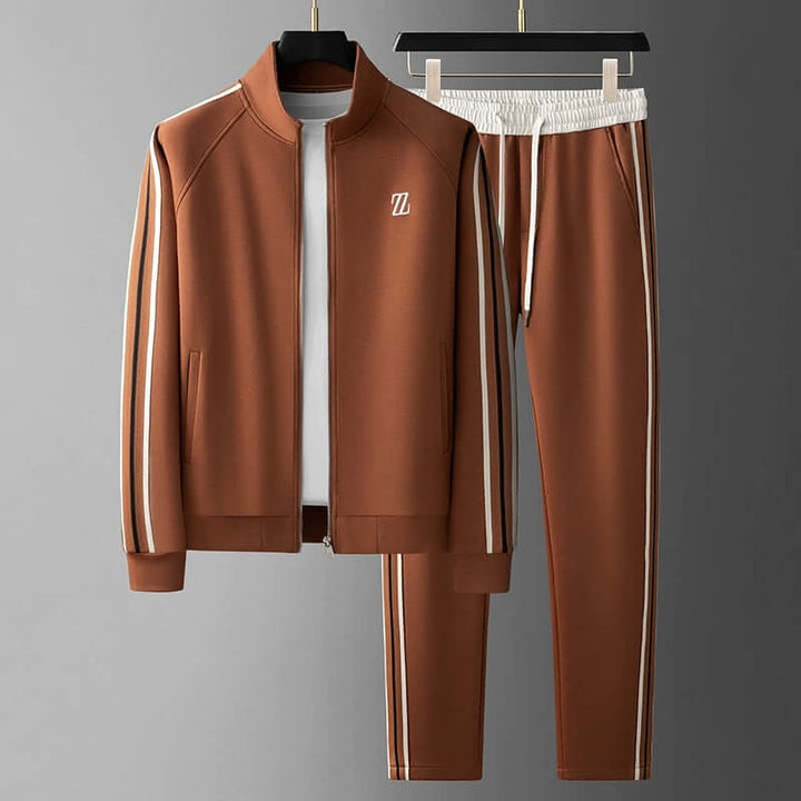 Men's premium tracksuit set, breathable activewear for gym or casual stylish comfort.