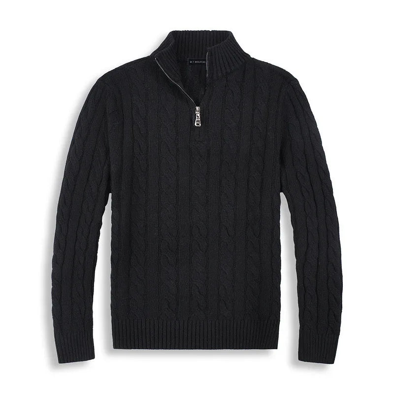 Men's versatile quarter-zip cable knit sweater for effortless classic style.