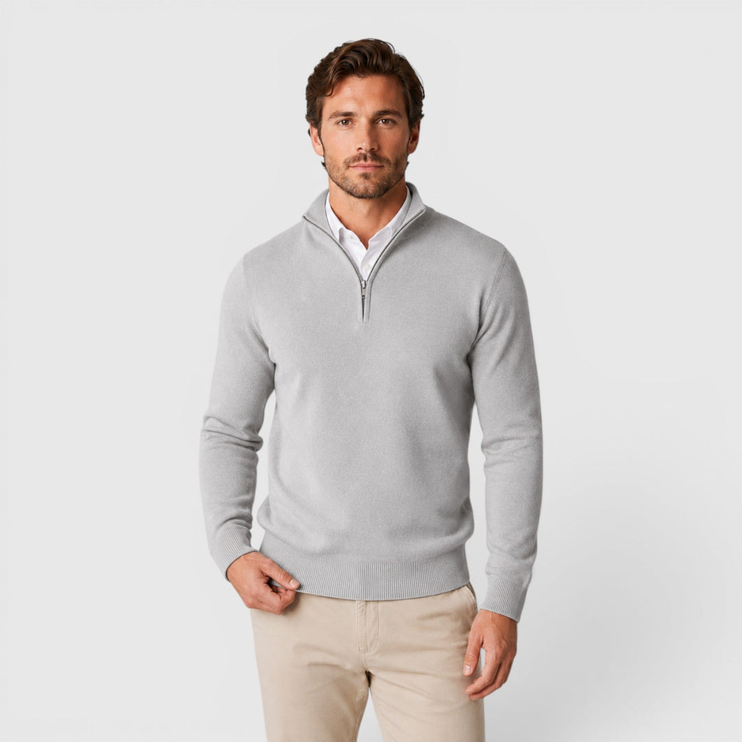Comfortable, stylish men's quarter zip. Essential for layering or standalone wear.