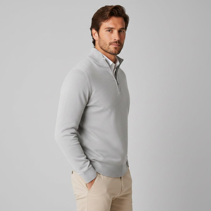 Classic men's quarter zip pullover. Stylish & warm for fall/winter layering.