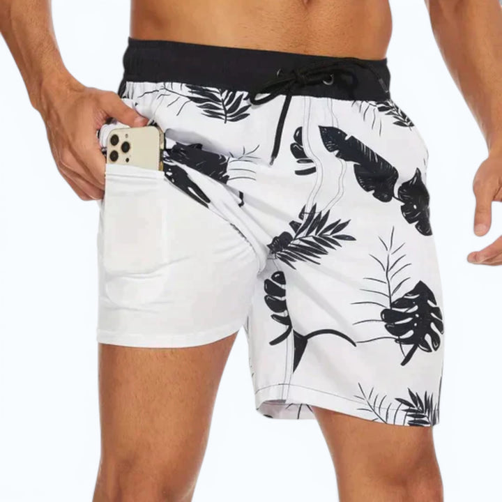 Quick-dry men's compression swim shorts, engineered for ultimate summer comfort and performance.