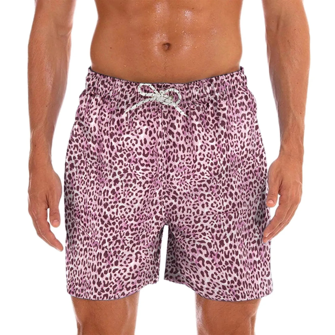 Stylish men's quick-dry paisley swim shorts, ideal for beach, pool, or casual summer fashion. Lightweight comfort.
