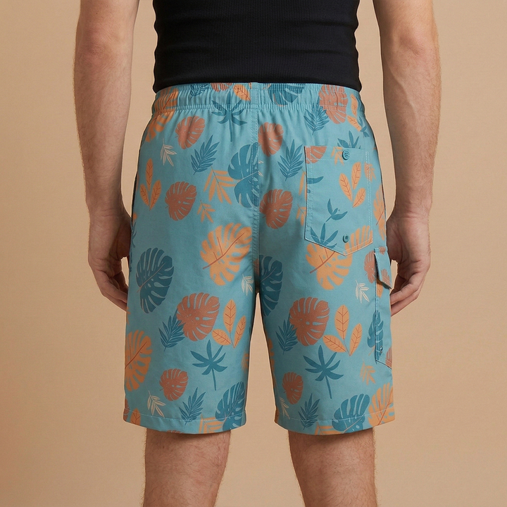 Vacation essential: Men's quick-dry swim shorts, lightweight & stretch for active beach days.