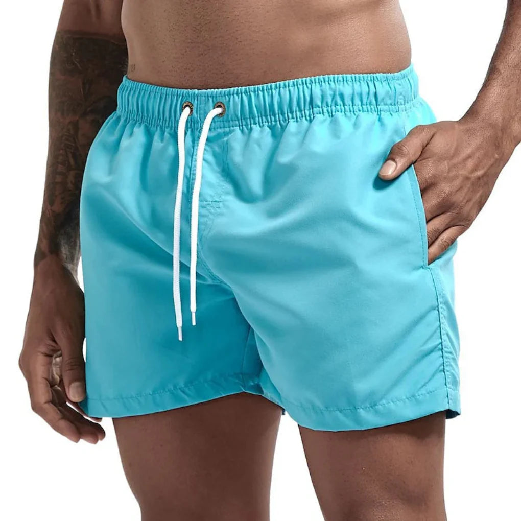Men's quick-dry swim shorts for beach and pool comfort.