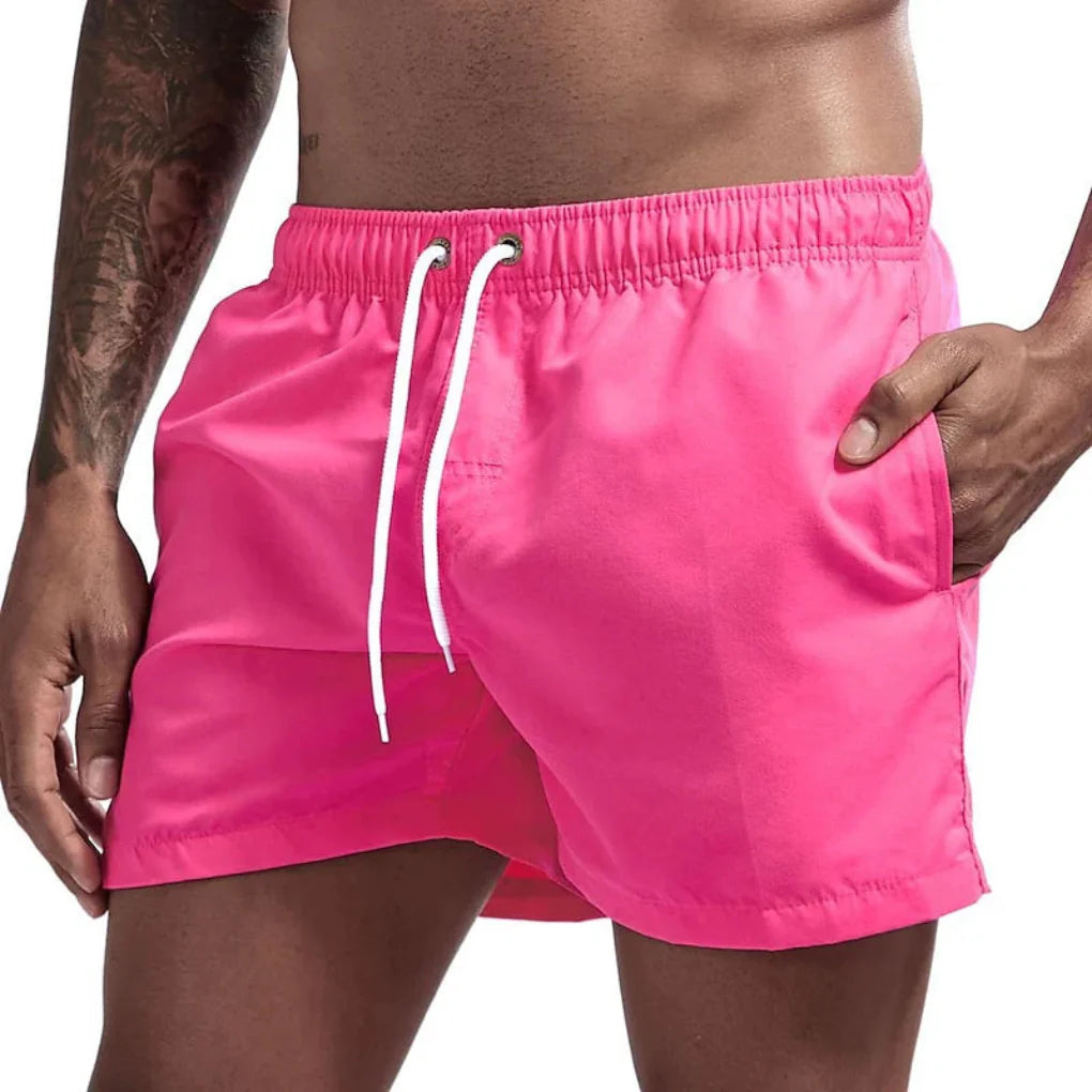 Casual quick-drying men's shorts, great for summer beach days and swimming.