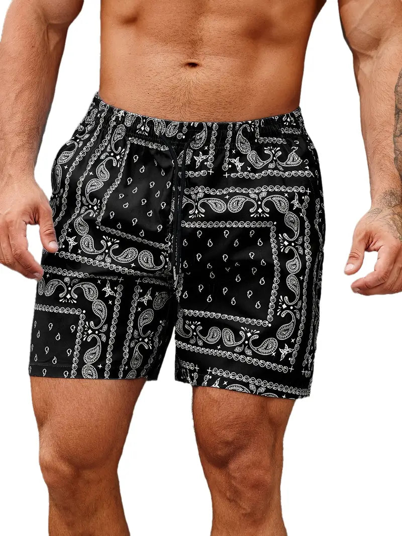 Men's quick-dry swim shorts for summer beach and pool fun.