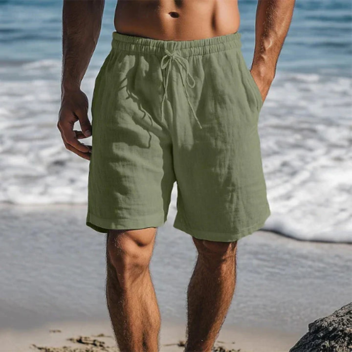 Back view of men's quick-dry swimwear, showcasing the design of board shorts.