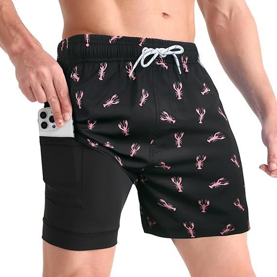 Stylish men's quick-dry swim trunks, ideal beach shorts for summer vacation & resort wear.