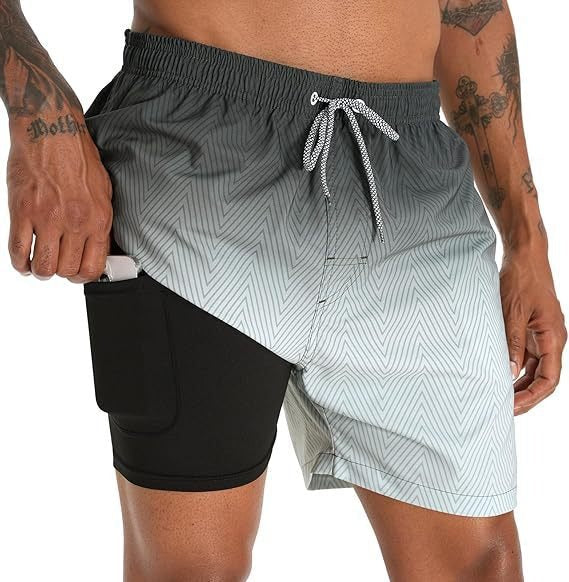 Lightweight men's quick-dry swim trunks, comfortable water shorts for all summer activities.