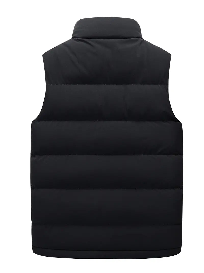 Practical men's lightweight quilted gilet featuring water-resistant design, perfect casual vest or outdoor bodywarmer.