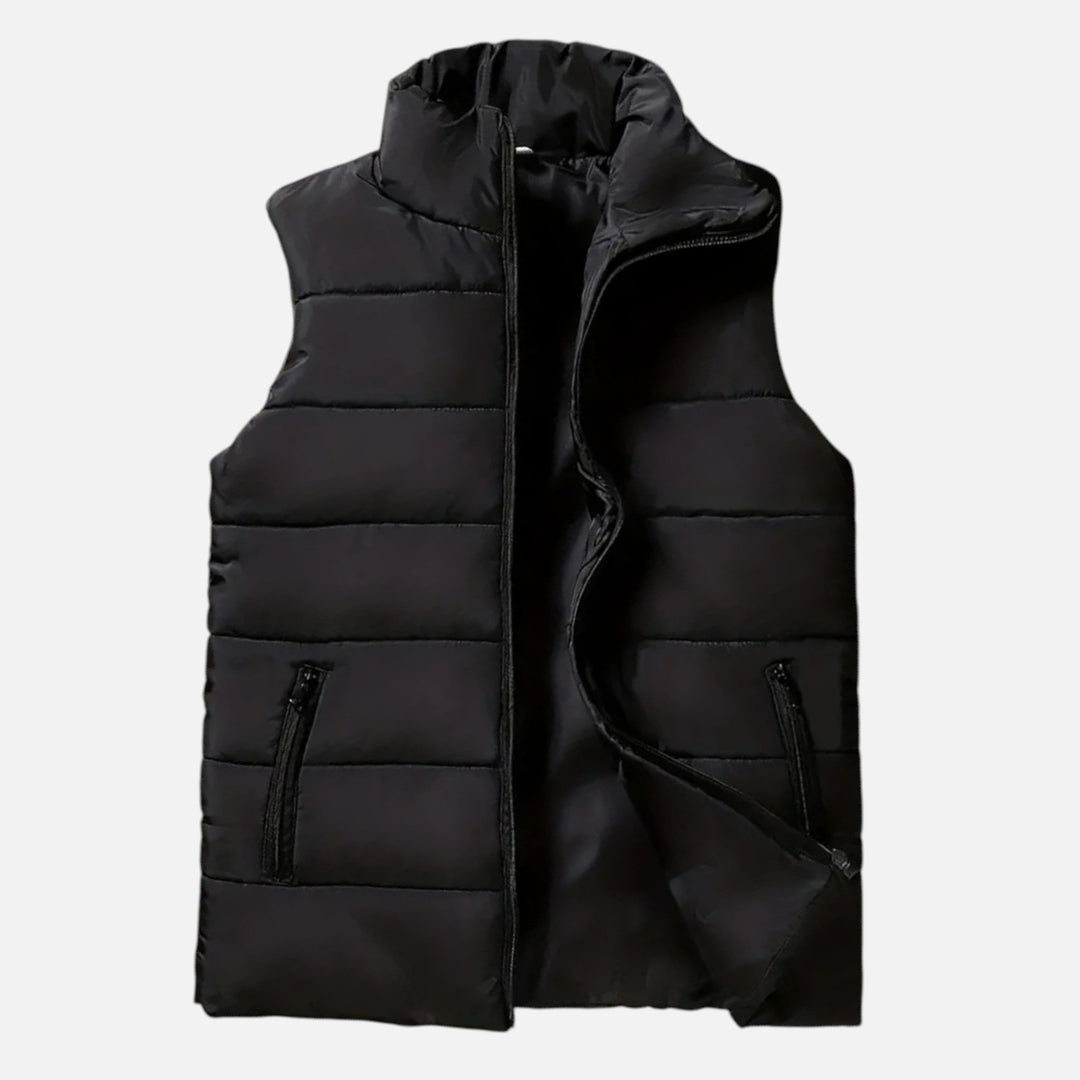 Sleeveless quilted jacket for men, ideal for outdoor activities
