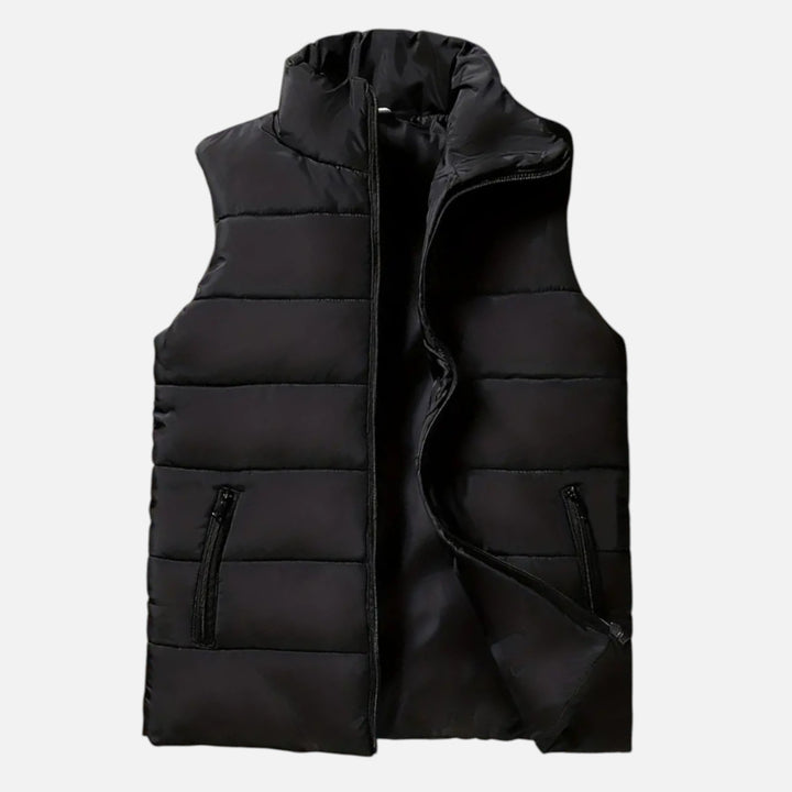 Sleeveless quilted jacket for men, ideal for outdoor activities