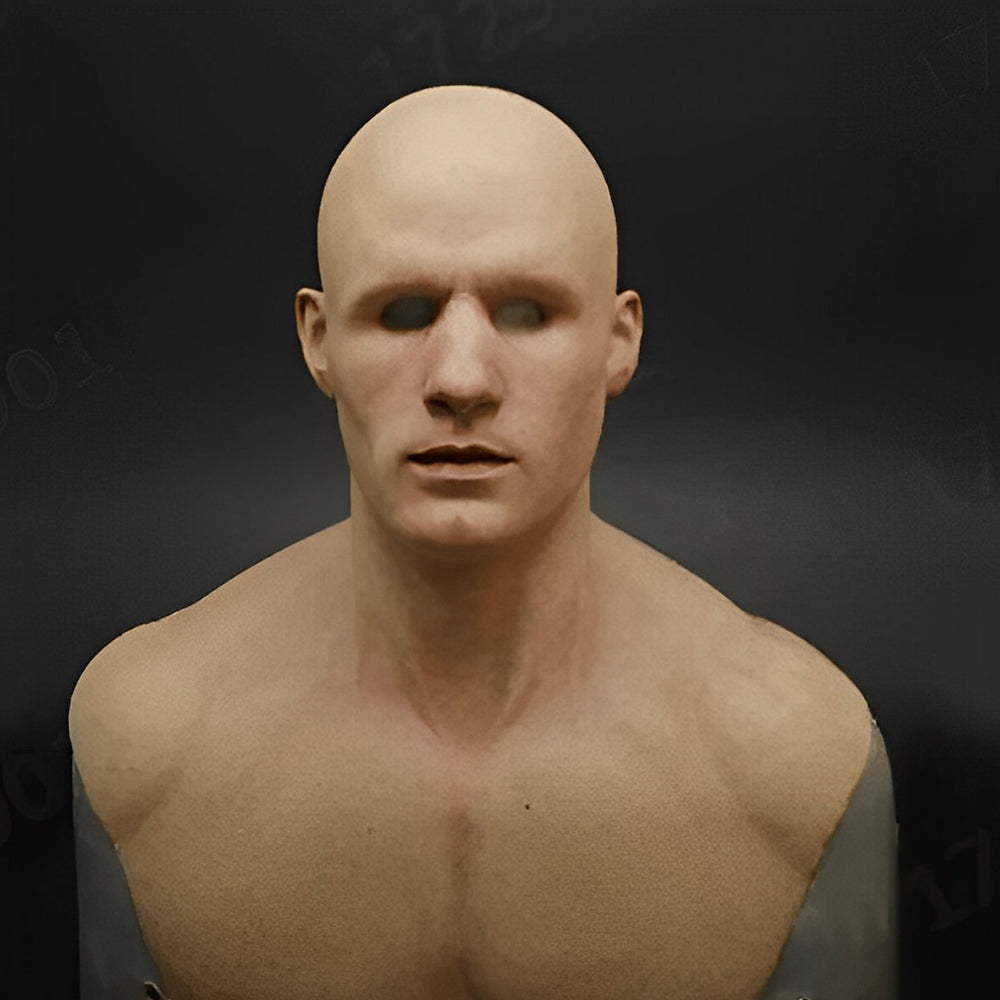 Add a touch of humor with this funny old man mask