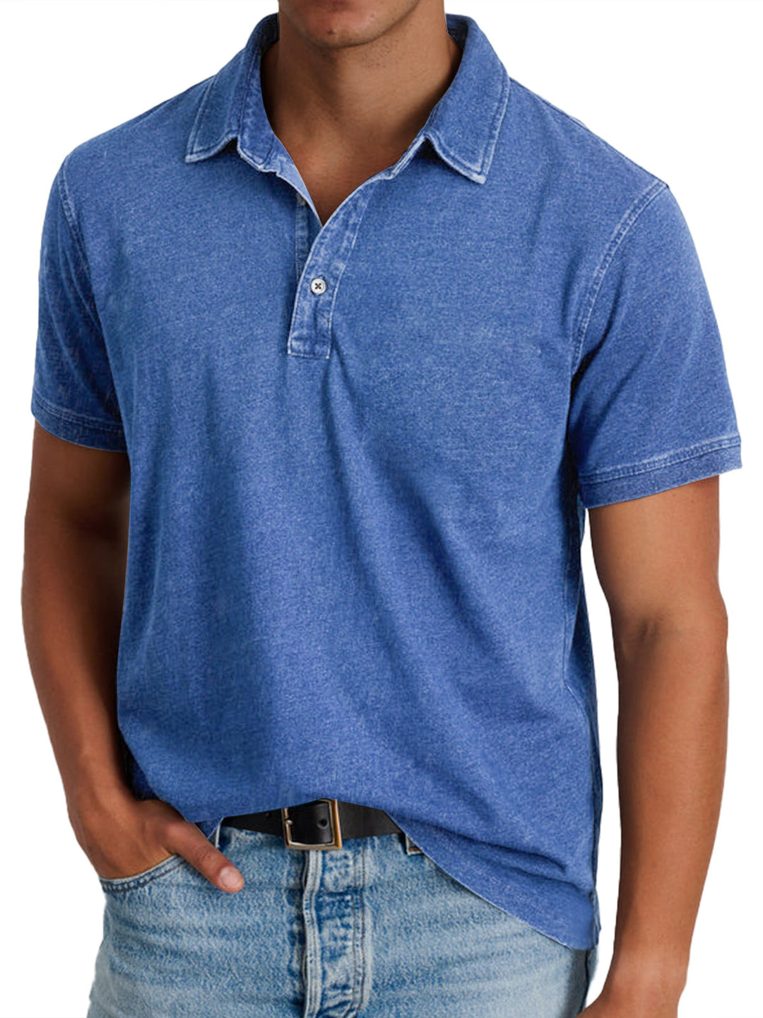 Men's Refined Heritage Polo Shirt in classic style. Perfect short sleeve casual top for everyday wear.