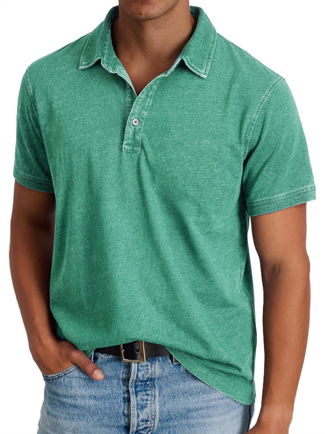 Versatile men's polo shirt for smart casual or everyday wear. Classic short sleeve design for effortless style.