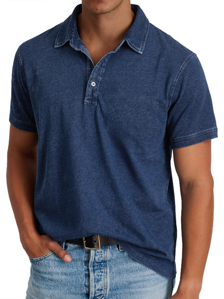 Effortless style with this men's Refined Heritage Polo Shirt. A smart casual top for modern men's fashion.