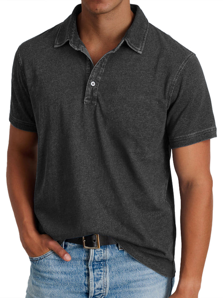 Stylish men's polo shirt, a classic short sleeve top for versatile everyday wear and smart casual occasions.