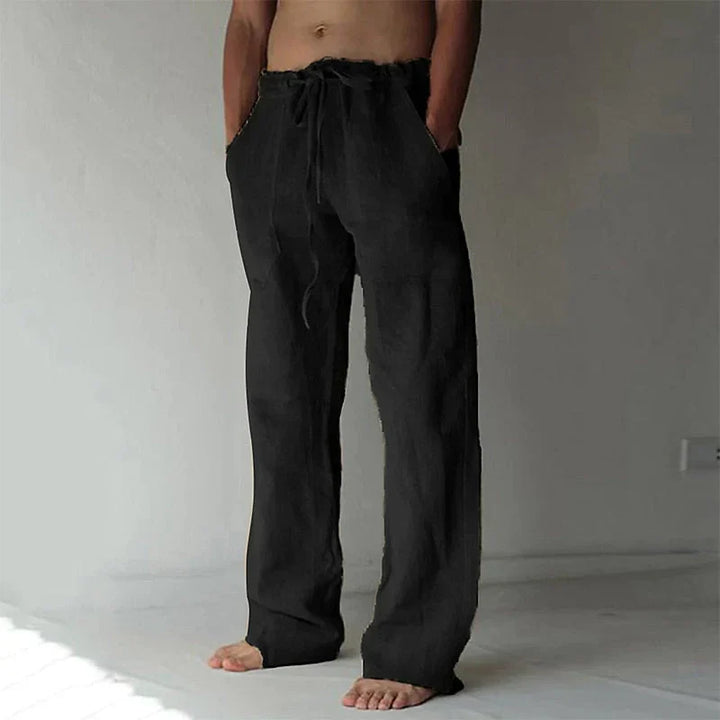 Fashionable men's relaxed fit baggy pants. Stylish, comfortable bottoms for a contemporary casual look.