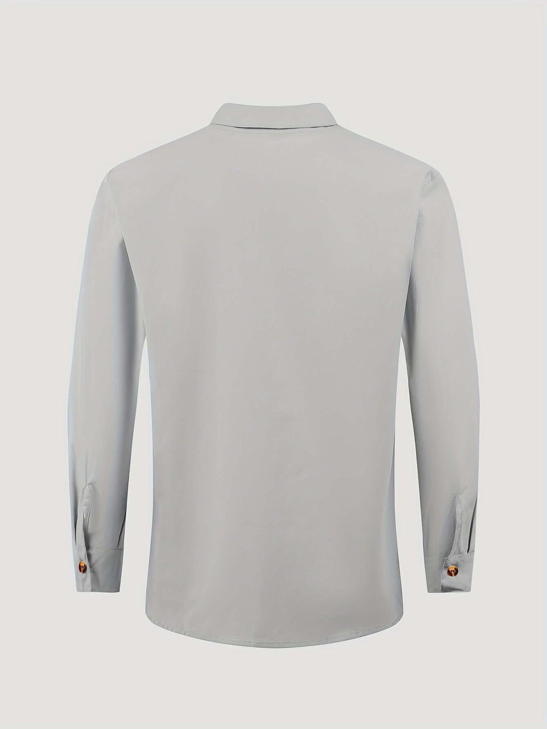 Stylish men's two-piece beach set. Relaxed fit summer shirt with mandarin collar & matching drawstring trousers.