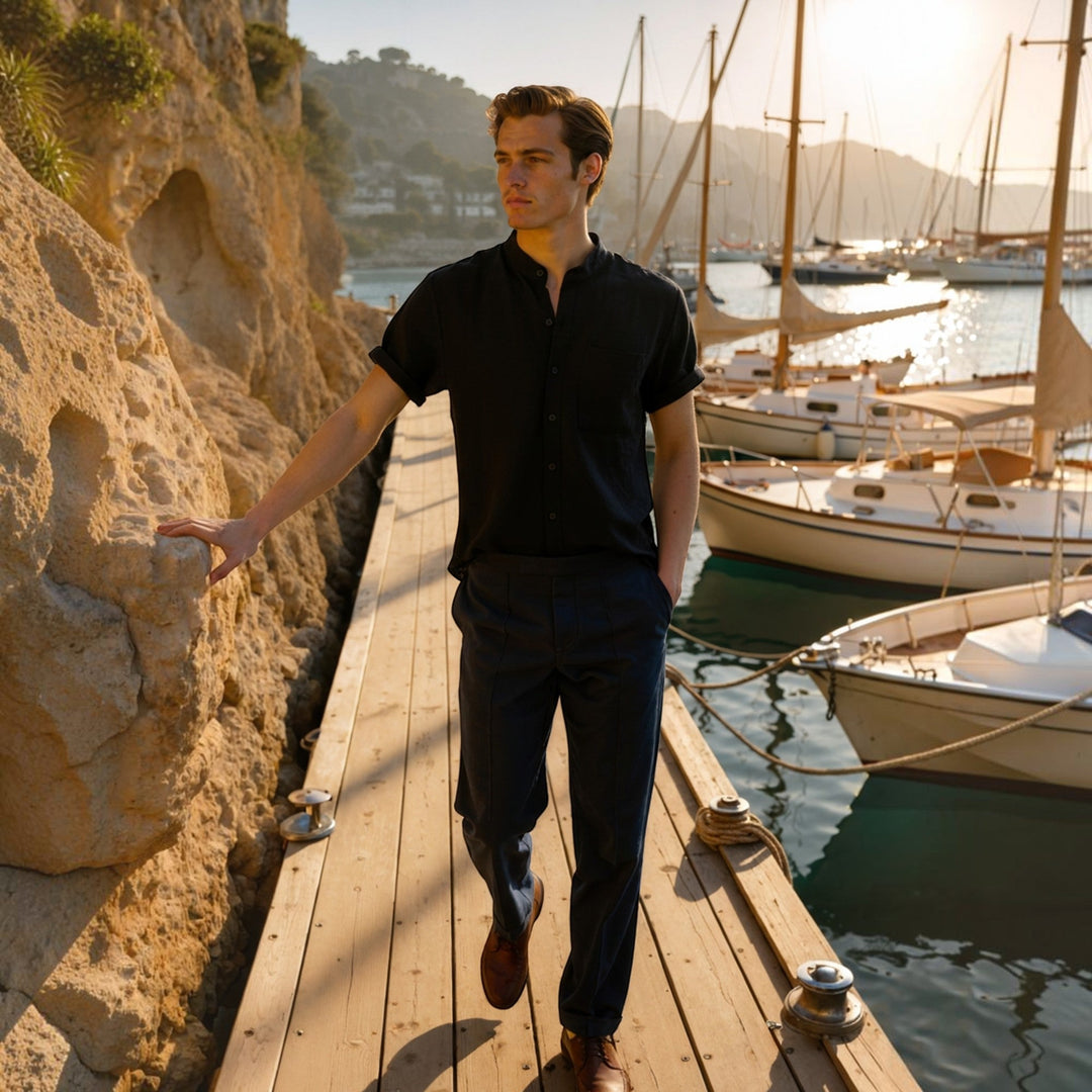 Men's stylish spring shirt, breathable and lightweight, ideal for casual everyday wear.