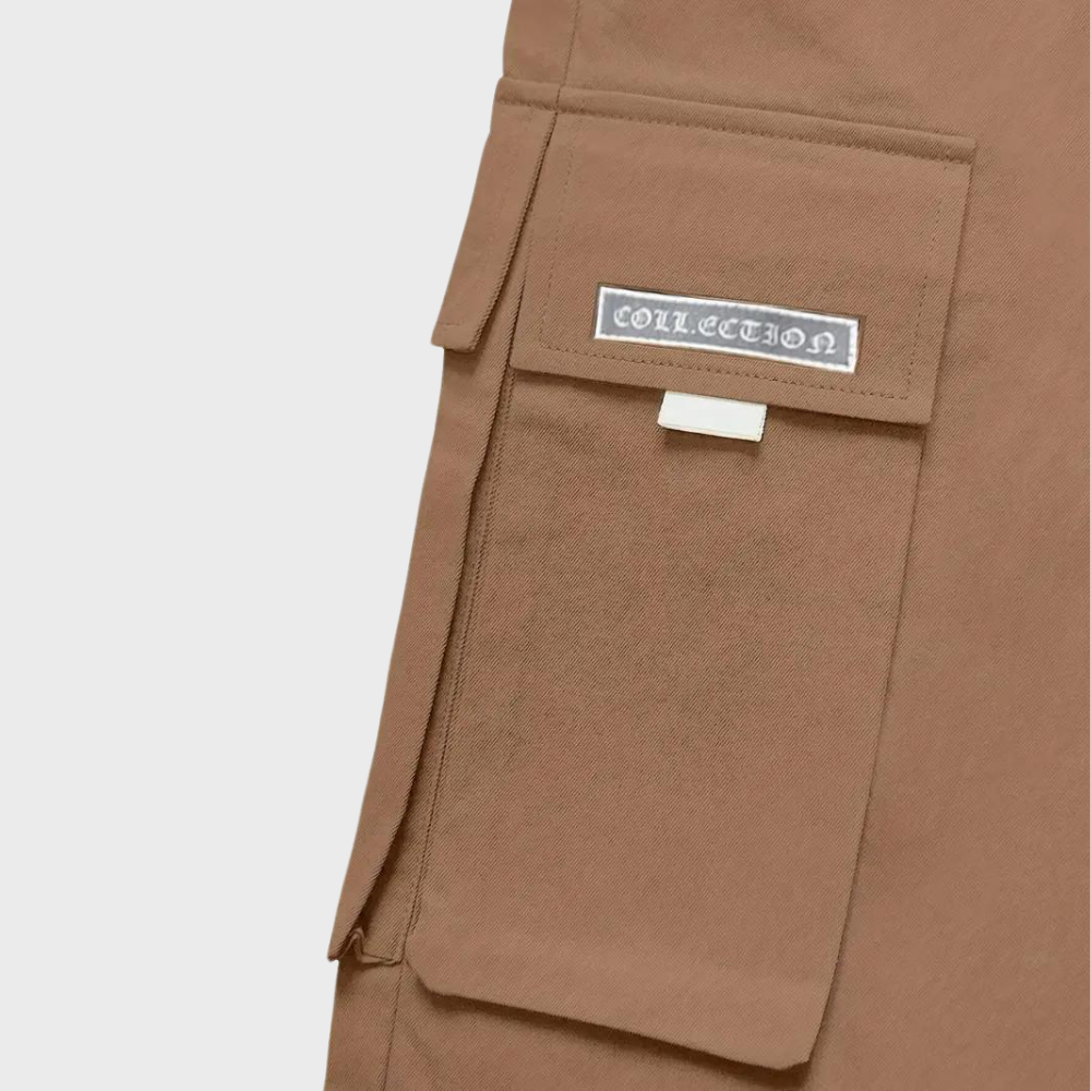 Men's casual drawstring cargo pants in a relaxed fit, ideal for everyday comfort.