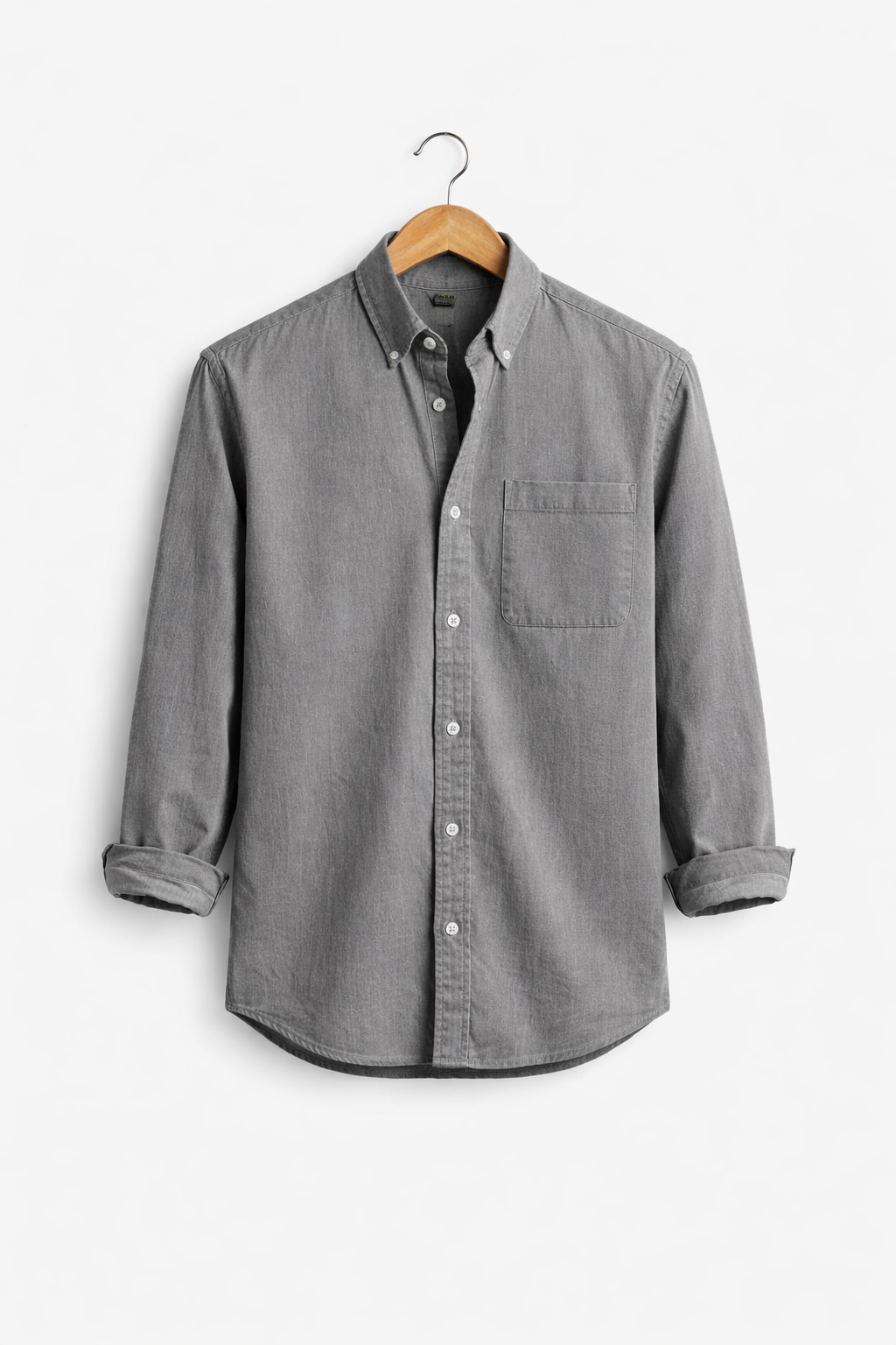 Comfortable men's relaxed fit button-front long sleeve shirt, a wardrobe essential for men.